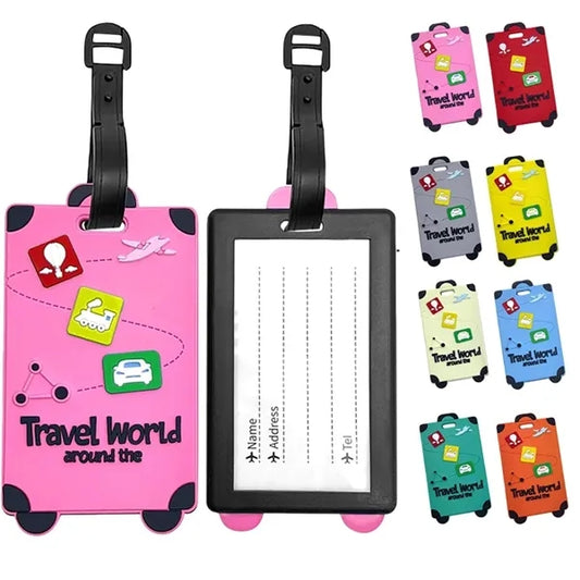 Silicone Luggage Tag with Name ID Card