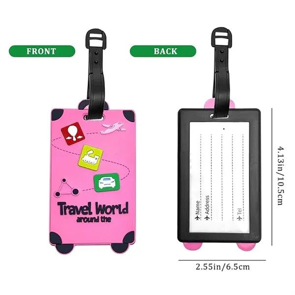 Silicone Luggage Tag with Name ID Card