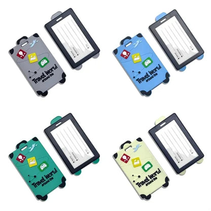 Silicone Luggage Tag with Name ID Card