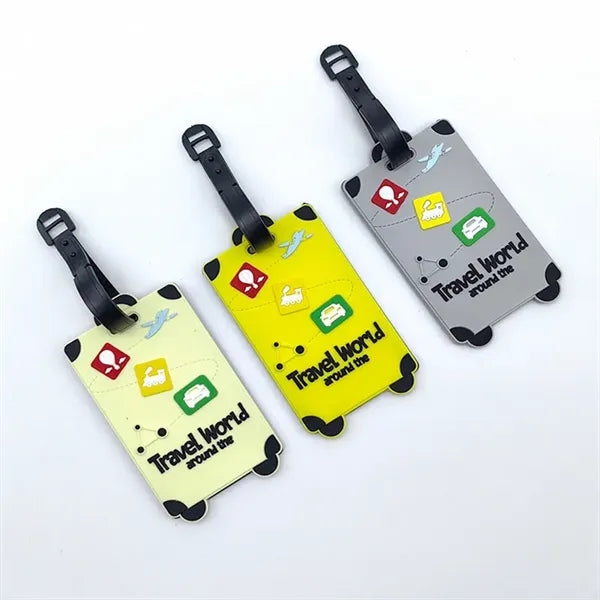 Silicone Luggage Tag with Name ID Card