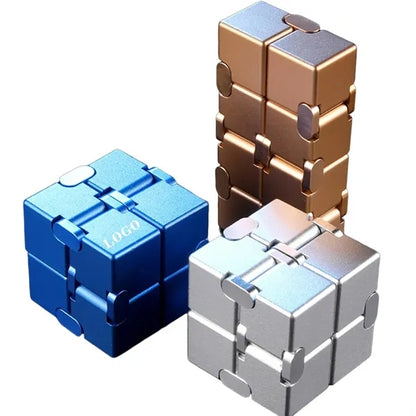 Fidget Cube Metal Infinity Toy for Stress Relief Adults Kids