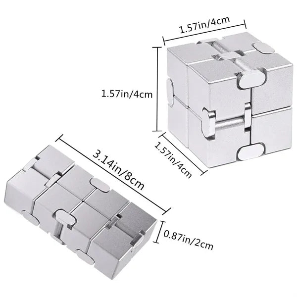 Fidget Cube Metal Infinity Toy for Stress Relief Adults Kids