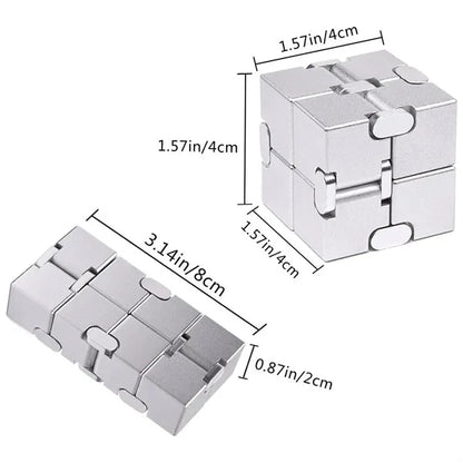 Fidget Cube Metal Infinity Toy for Stress Relief Adults Kids