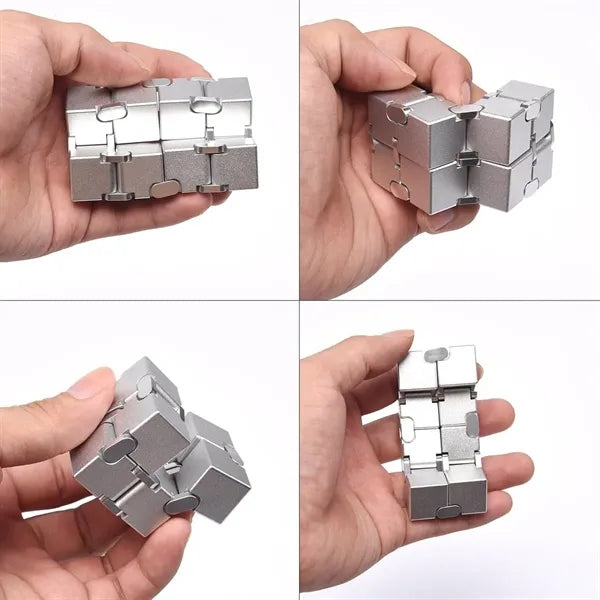 Fidget Cube Metal Infinity Toy for Stress Relief Adults Kids