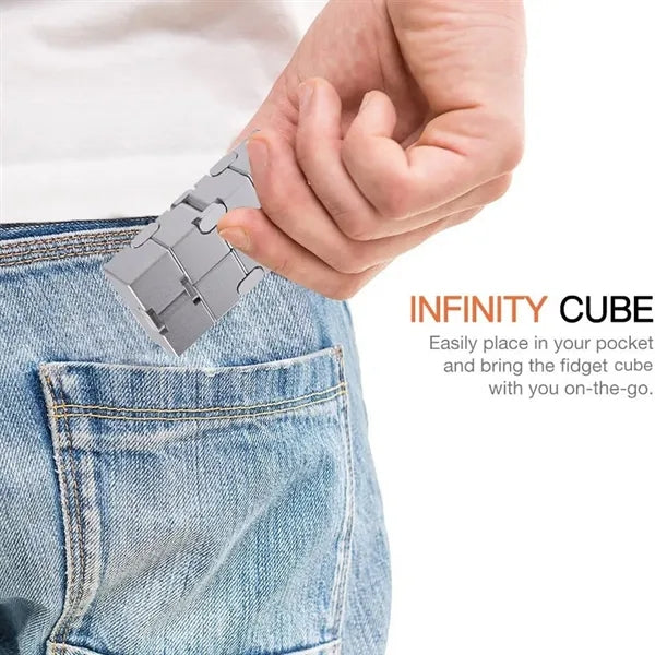 Fidget Cube Metal Infinity Toy for Stress Relief Adults Kids