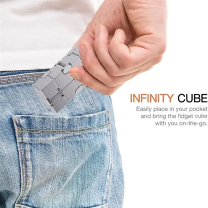 Fidget Cube Metal Infinity Toy for Stress Relief Adults Kids