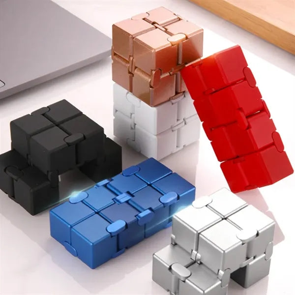 Fidget Cube Metal Infinity Toy for Stress Relief Adults Kids