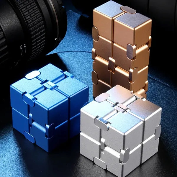 Fidget Cube Metal Infinity Toy for Stress Relief Adults Kids