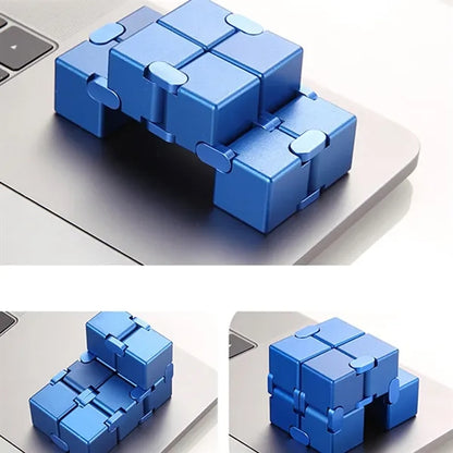 Fidget Cube Metal Infinity Toy for Stress Relief Adults Kids