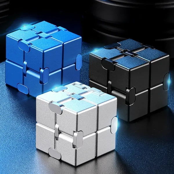 Fidget Cube Metal Infinity Toy for Stress Relief Adults Kids