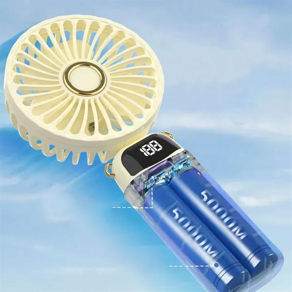Digital Display Foldable Handheld Fan