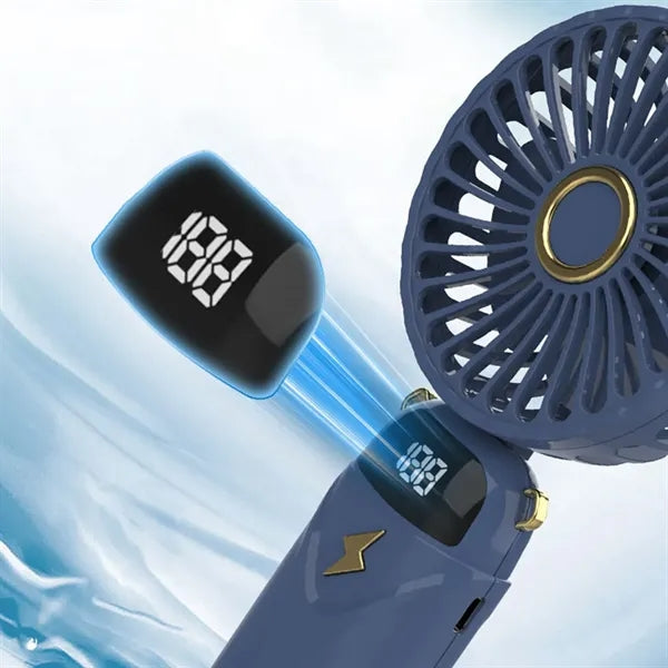 Digital Display Foldable Handheld Fan
