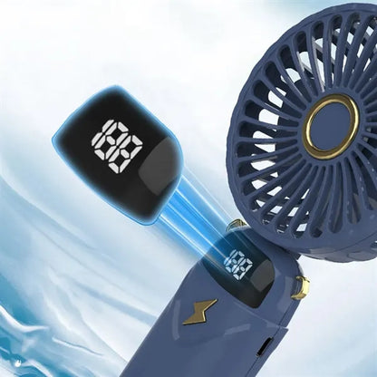 Digital Display Foldable Handheld Fan
