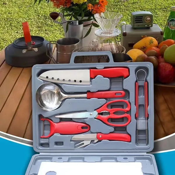 7pcs Outdoor Camping Knife & Scissors Set