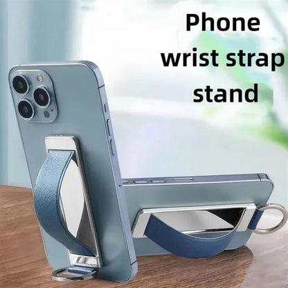 Universal PU Leather Phone Ring Strap Stand Holder