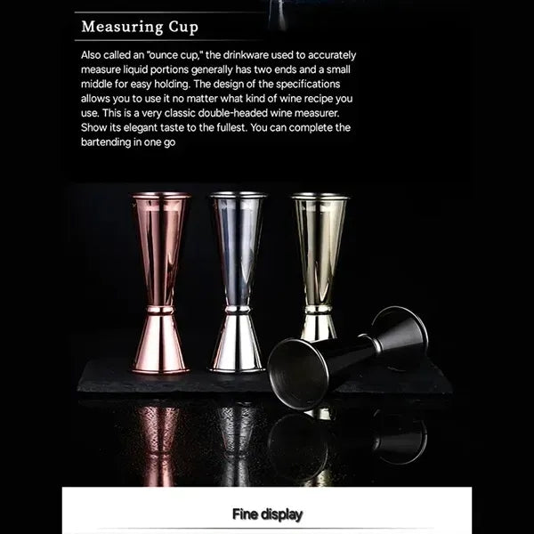 Dual Sided Stainless Steel Cocktail Jigger