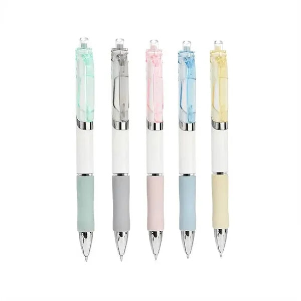 0.5mm Macaron Retractable Ballpoint Pen w/ Silicone Grip