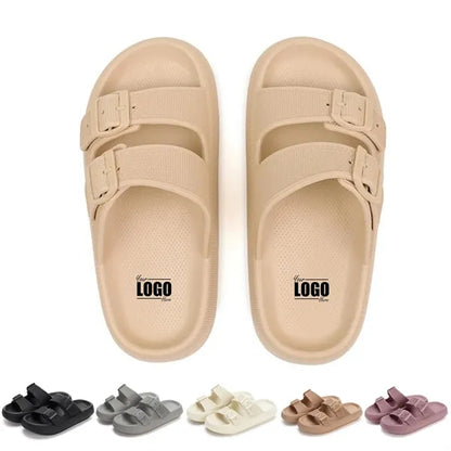 Unisex Clould Slide Sandle with Adjustable Buckle