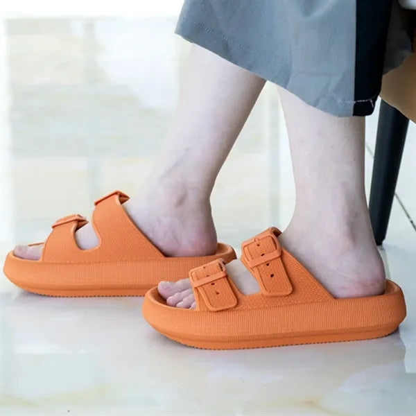 Unisex Clould Slide Sandle with Adjustable Buckle