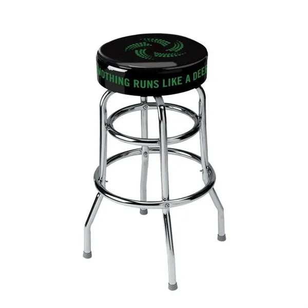 Custom Double Ring Chrome Backless Swivel Bar Stool