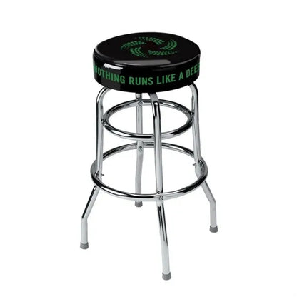 Custom Double Ring Chrome Backless Swivel Bar Stool