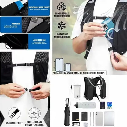 Unisex Running Hydration Vest Backpack Pack