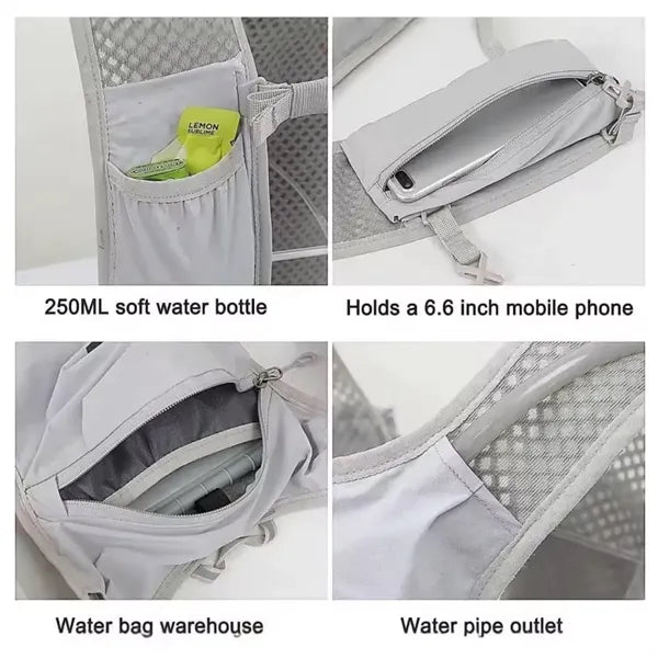 Unisex Running Hydration Vest Backpack Pack