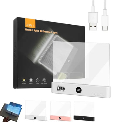 Rechargeable Clear Flat Book Reading Light