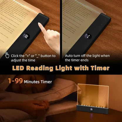 Rechargeable Clear Flat Book Reading Light