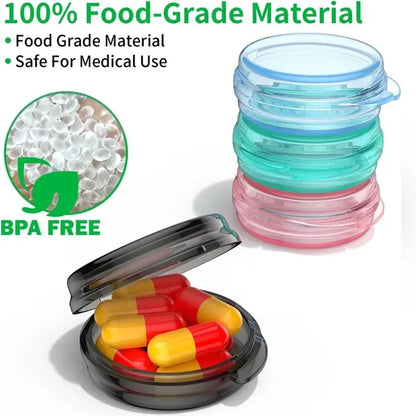 4 Pack Portable Small Pill Box