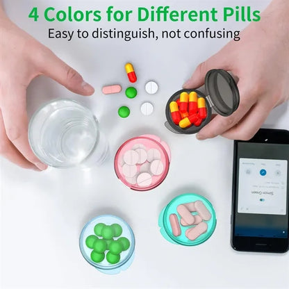 4 Pack Portable Small Pill Box