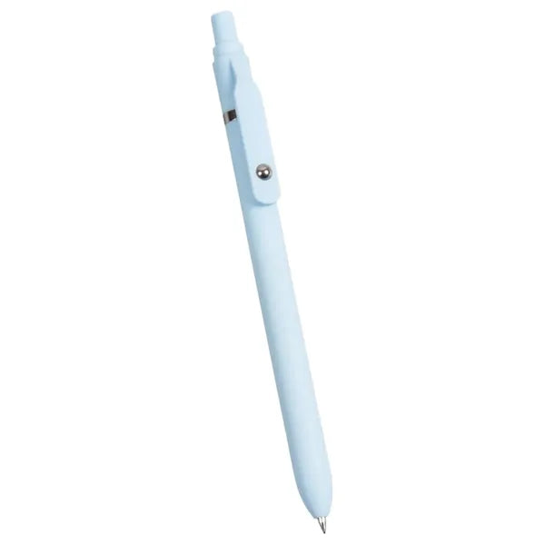 Plastic Macaron Retractable Ballpoint Pen W/ Rollerball Clip