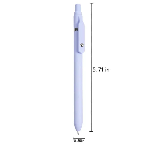 Plastic Macaron Retractable Ballpoint Pen W/ Rollerball Clip