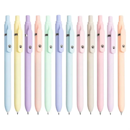 Plastic Macaron Retractable Ballpoint Pen W/ Rollerball Clip