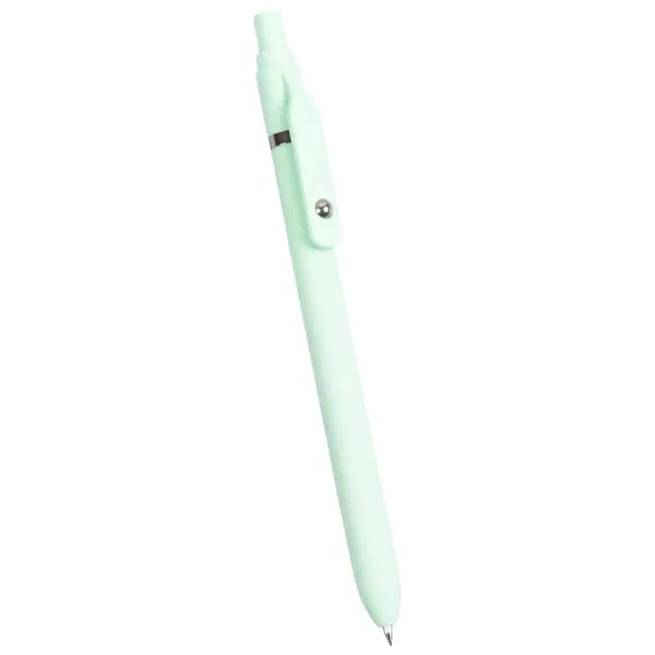 Plastic Macaron Retractable Ballpoint Pen W/ Rollerball Clip