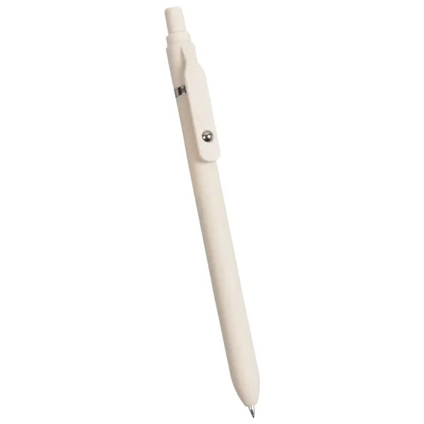 Plastic Macaron Retractable Ballpoint Pen W/ Rollerball Clip