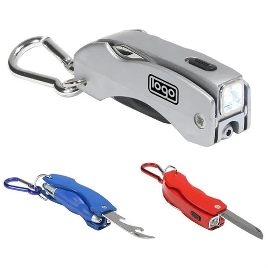 4-in-1 Multifunction LED Bottle Opener Folding Knife