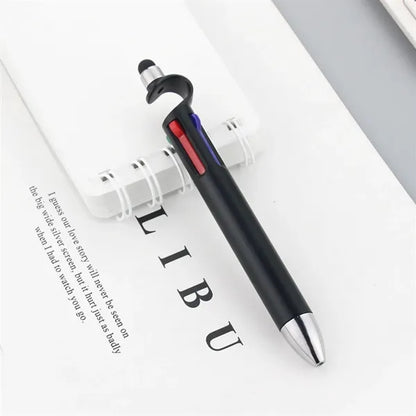 4 Color Stylus Ballpoint Pen W/ Phone Holder