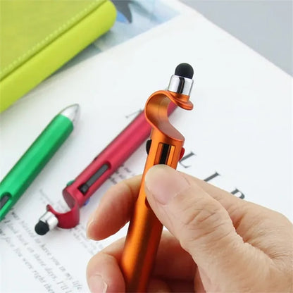 4 Color Stylus Ballpoint Pen W/ Phone Holder