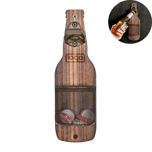 Wall Mounted Wooden Bottle Opener
