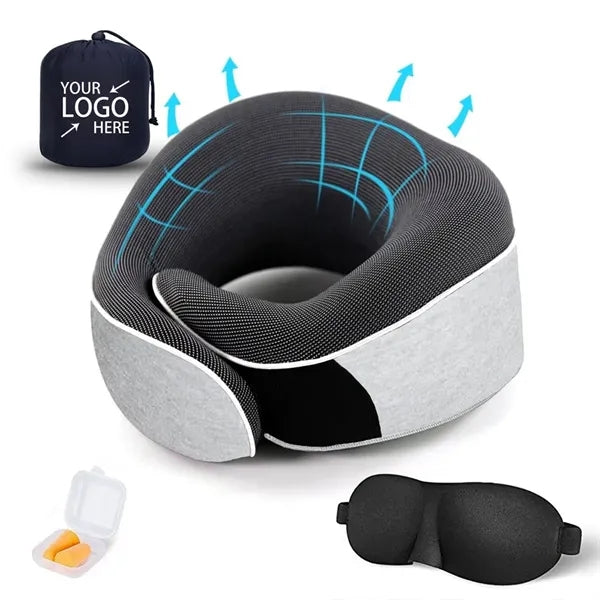 Customized U Shape Neck Pillow For Airplane Car Travel