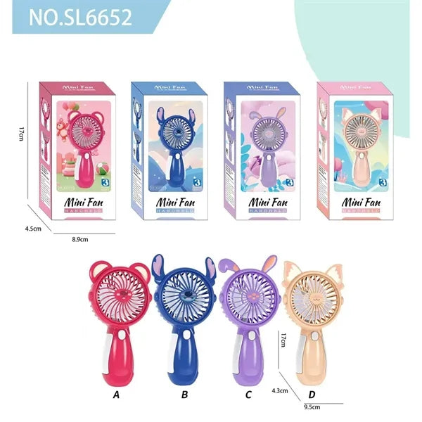 Custom 3 Speed Portable Handheld Mini Fan With USB Charging