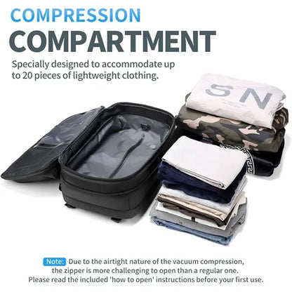 Vacuum Backpack for Travel 60L Expandable Compression Bag