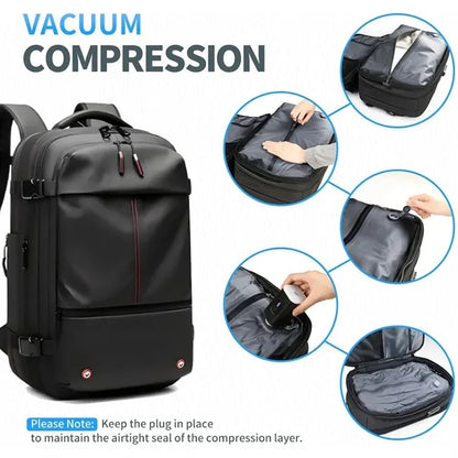 Vacuum Backpack for Travel 60L Expandable Compression Bag