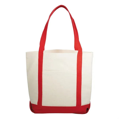 10 oz Cotton Canvas Boat Tote Bag - 12.25"W x14.75"H x 5"D x