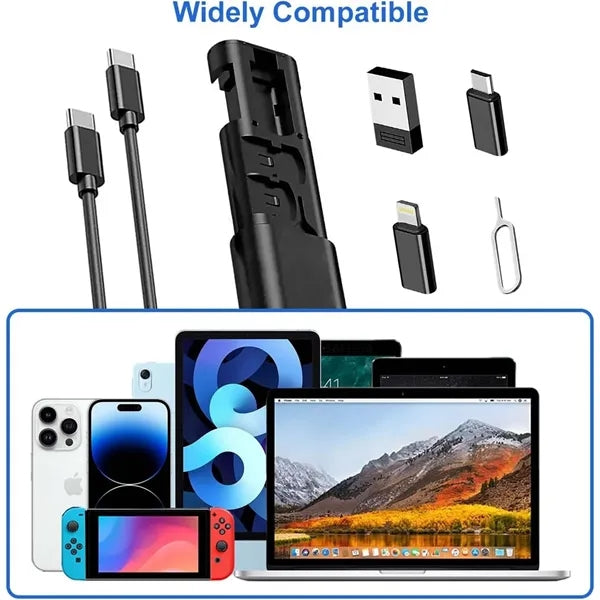 6 in 1 USB Cable Kit Multi Adapter with Ejector Storage Box