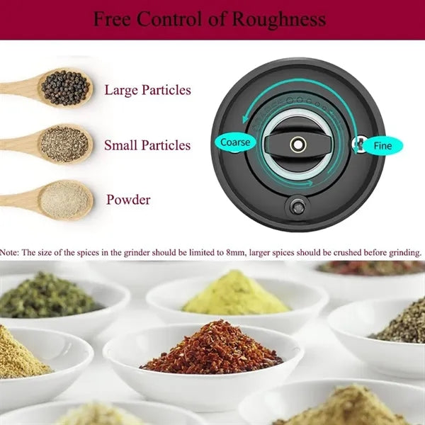 Rechargeable Electric Salt And Pepper Grinder Mill LED Light