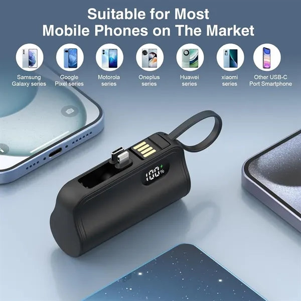 10000mAh Mini Portable Charger Power Bank - LCD Display