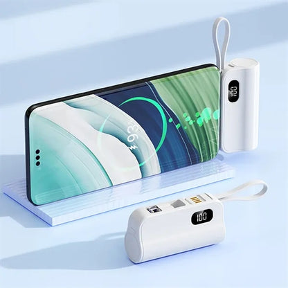 10000mAh Mini Portable Charger Power Bank - LCD Display