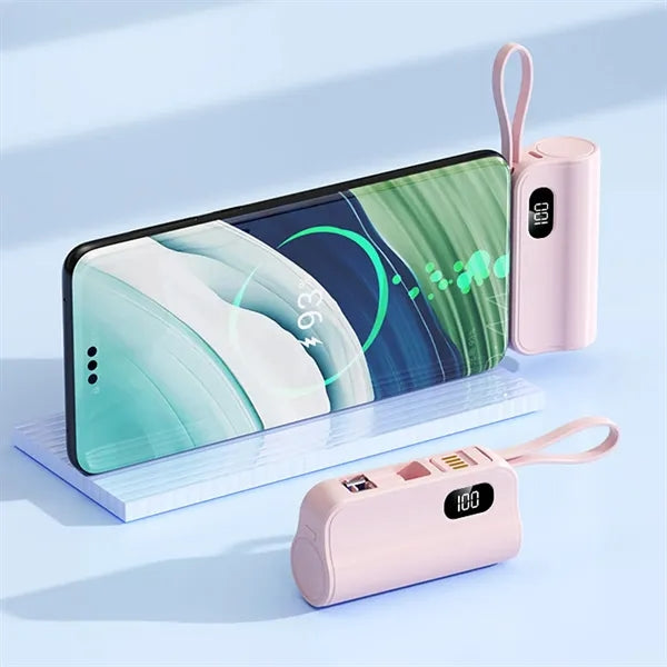 10000mAh Mini Portable Charger Power Bank - LCD Display
